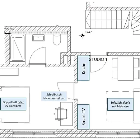 Apartamento Xzllenz Kueche Bad S-bahn Parken Smart-tv Wellbeing